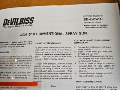 New in box DeVilbiss spray gun for $100 and 2 slightly used