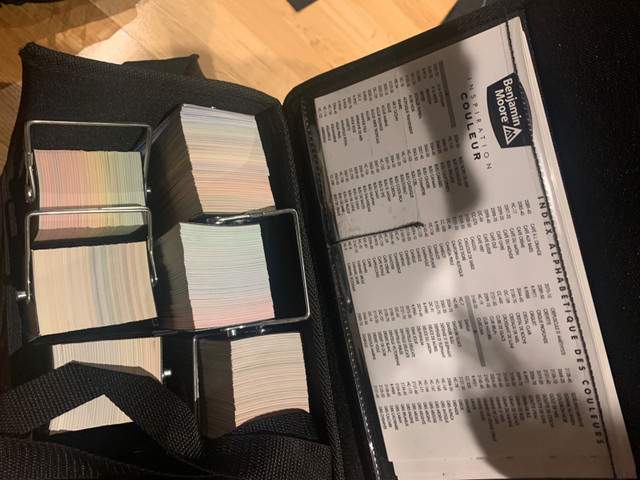 Benjamin Moore bag with colour pallets