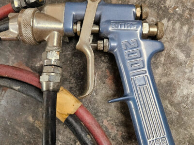 New in box DeVilbiss spray gun for $100 and 2 slightly used