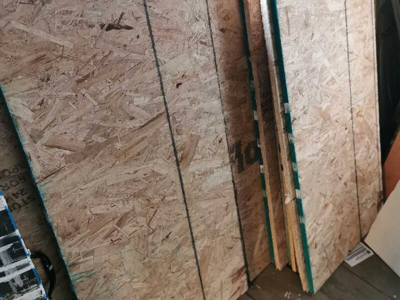 11 pieces of Scrap OSB board tounge and grooved