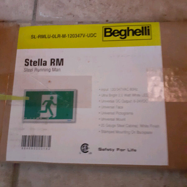 NEW Beghelli Stella RM Steel LED Exit Sign