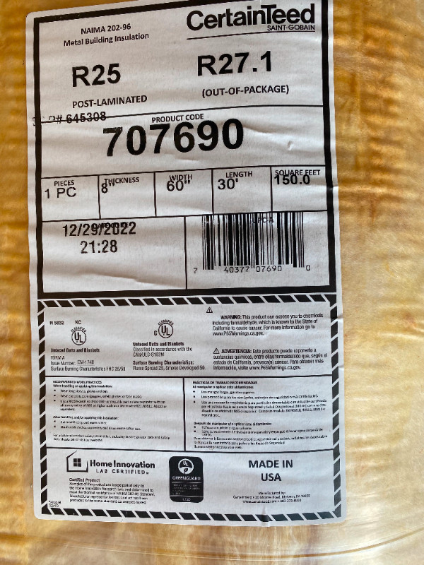 Insulation R25