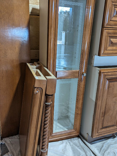 LARGE Lot Solid Maple Custom Cabinets and Trim / Ornate Carved