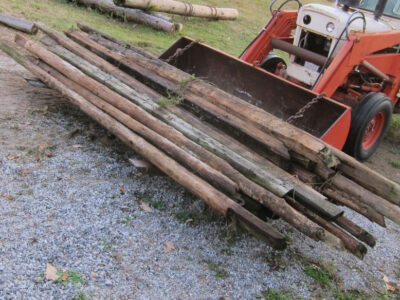 Hand Hewn Tamerack Shed Roof Purlins Trusses