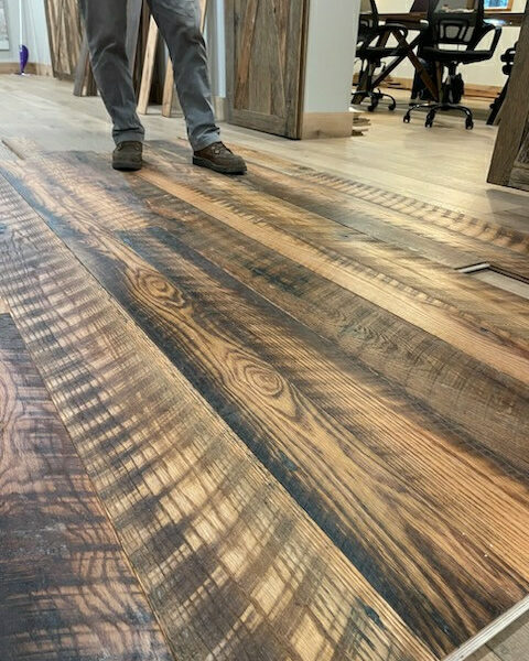 Reclaimed hardwood engineered flooring