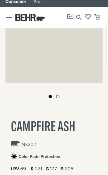 Paint - Behr Scuff Defense - Campfire Ash - 5 Gallon (Unopened)