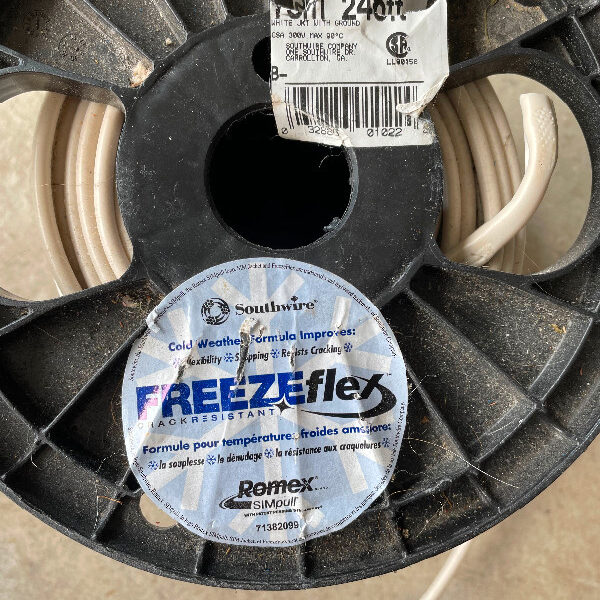 Electral Wire . Almost 246 feet southwire. Freeze flex. Romex $