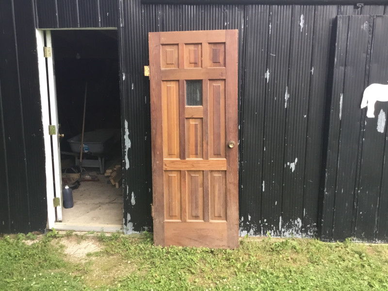 Solid Antique exterior door.