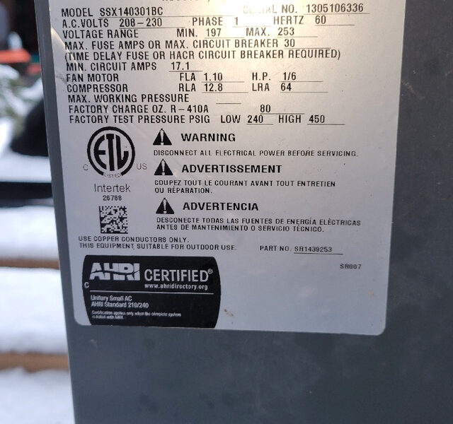 Home 2.5 ton air conditioning with coil 14 Seer