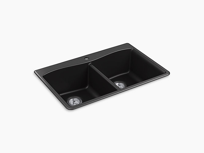 KOHLER Kennon 33in Neoroc top-mount/undermount double-equal Sink