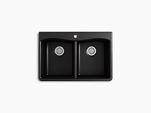 KOHLER Kennon 33in Neoroc top-mount/undermount double-equal Sink