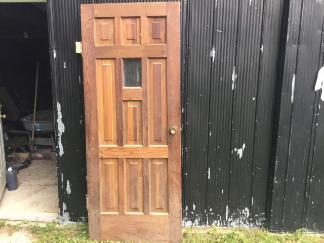 Solid Antique exterior door.