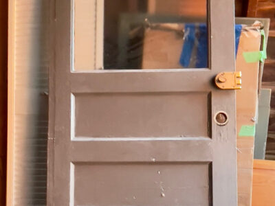 Vintage Solid Wood and Glass Exterior Door $275