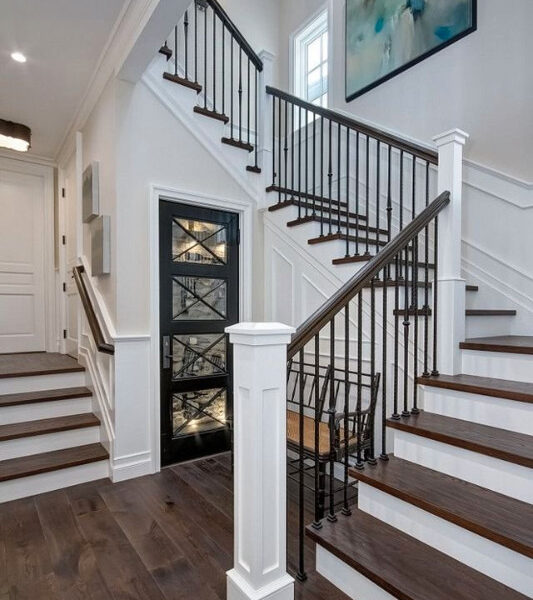 European custom built stairs and railings