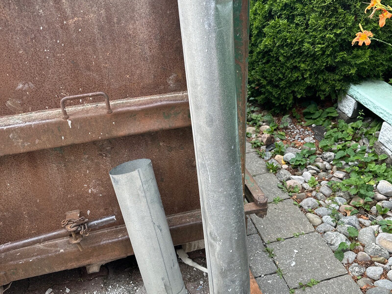 Galvanized steel exhaust pipe