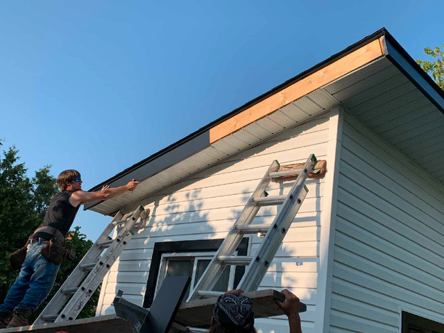 Siding, roofing, soffit, fascia and eavesteough installation