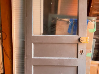 Vintage Solid Wood and Glass Exterior Door $275