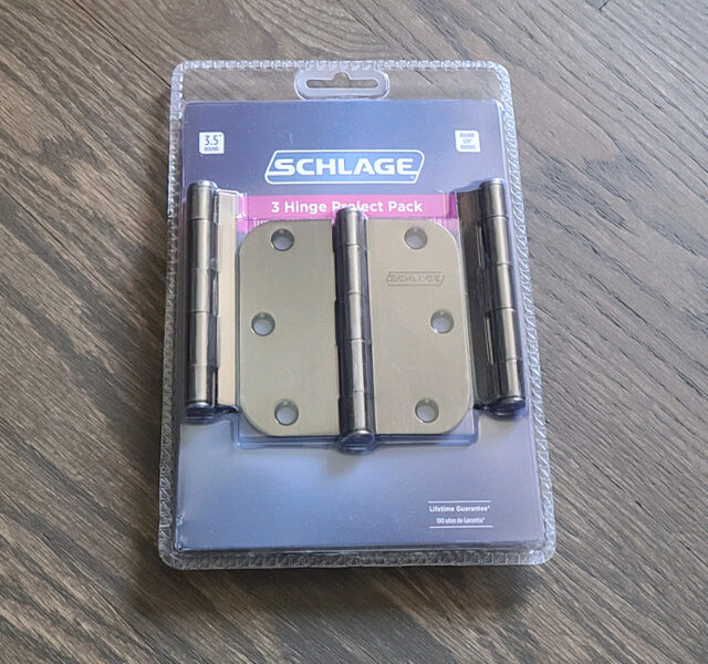 Schlage 3.5" Round 5/8" Radius Hinges in Antique Pewter (BNIB)