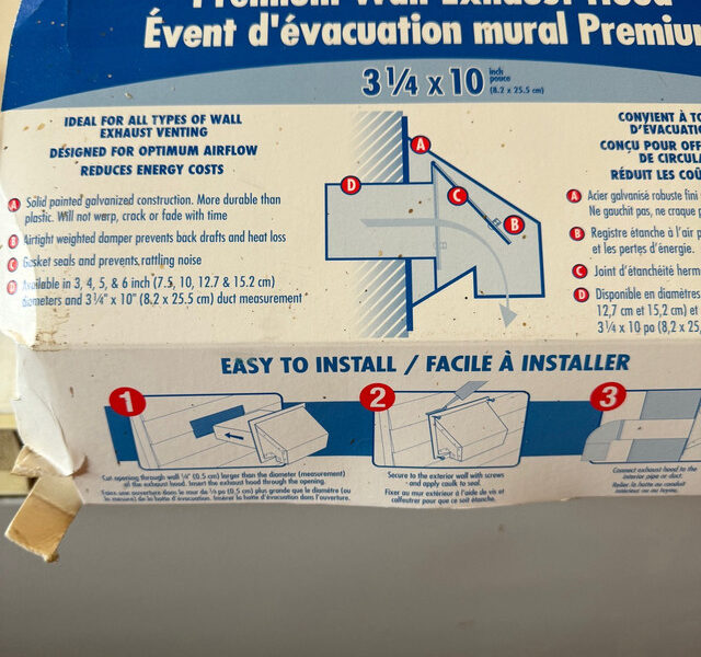 Stove Wall Exhaust Vent