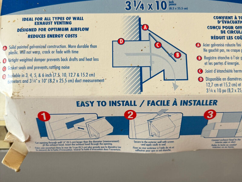 Stove Wall Exhaust Vent
