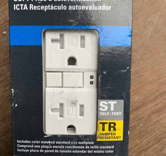 20 amp GFCI TR receptacle with cover
