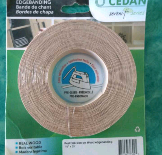 CEDAN RED OAK IRON-ON MELAMINE WOOD EDGEBANDING 7/8" X 25 FT