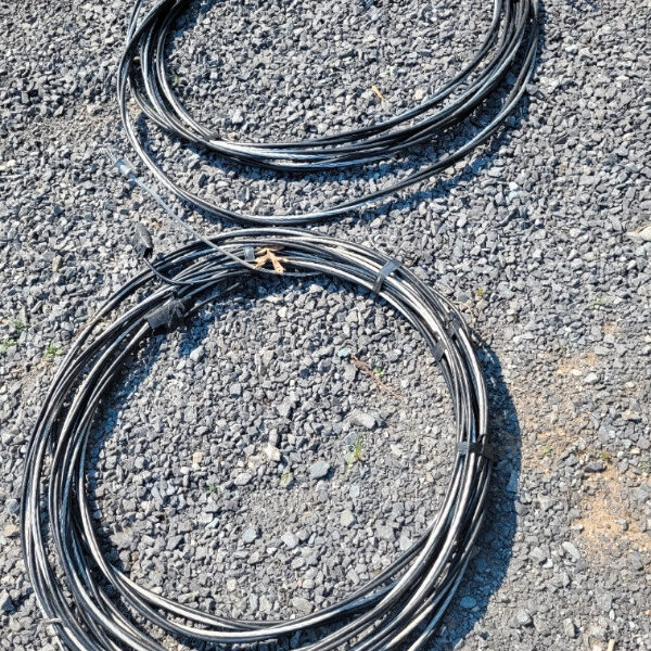 Overhead 100 amp hydro wires