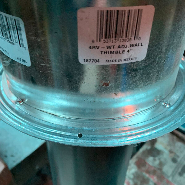 New Selkirk 4” x 36” gas vent pipe and cap . 4 RV 36.
