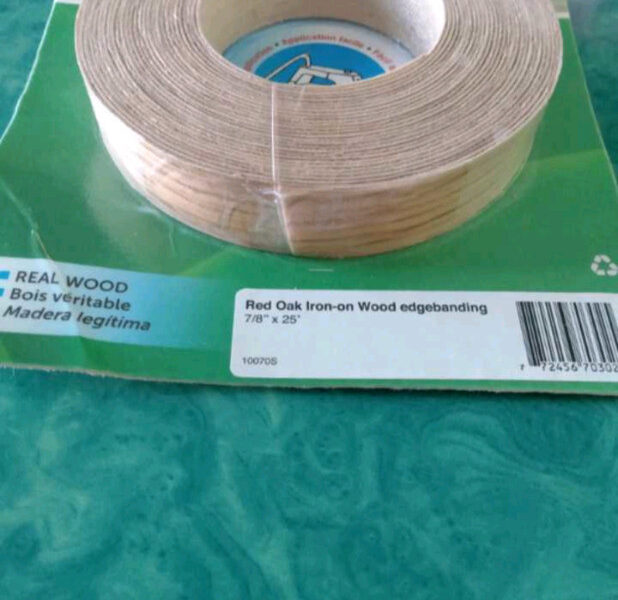 CEDAN RED OAK IRON-ON MELAMINE WOOD EDGEBANDING 7/8" X 25 FT