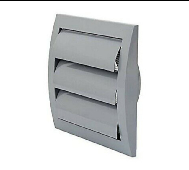 EXHAUST HOOD VENT WITH BUILT-IN PEST GUARD SCREEN, WHITE