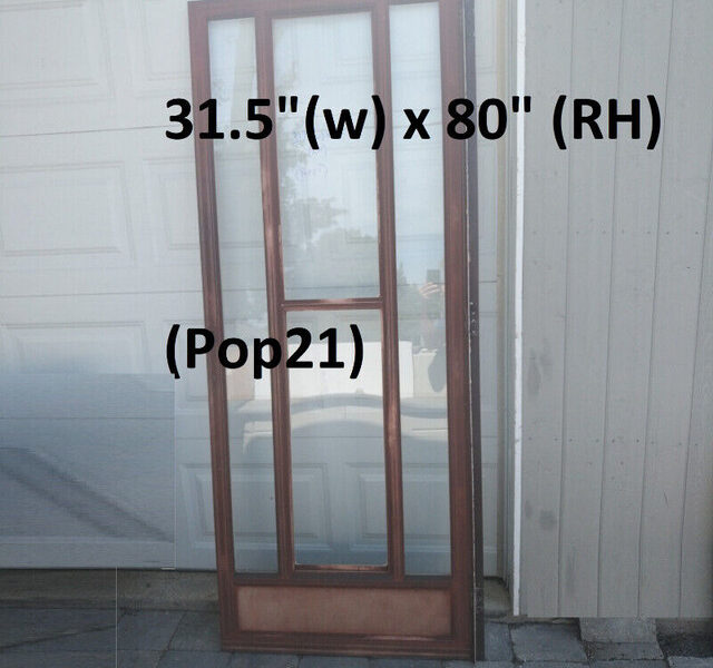 Door - Storm Doors, Tri-Lite Model, Various dimensions