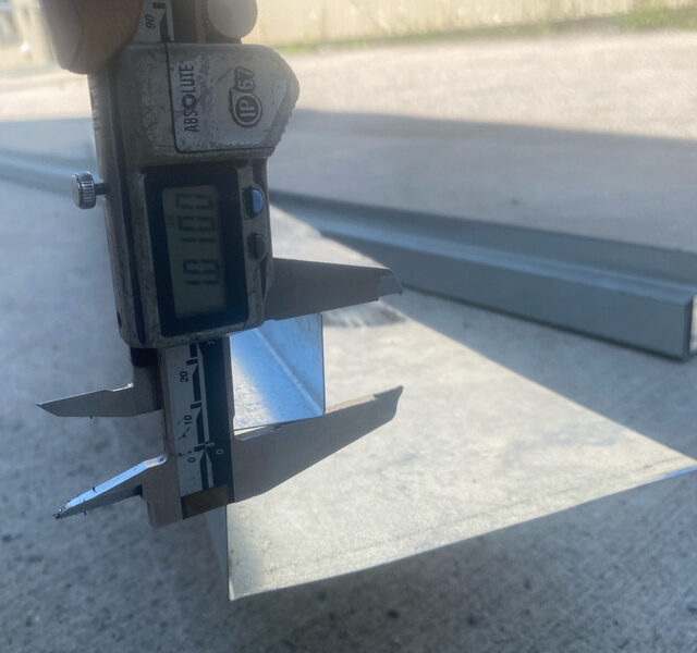 Galvanized fascia flashing (~80 ft total)
