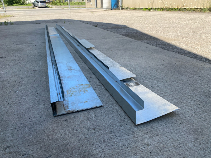 Galvanized fascia flashing (~80 ft total)